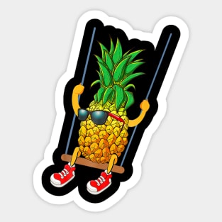 Funny swinging pineapple swinger sunglasses summer Sticker